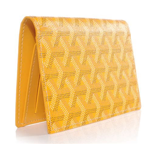 goyard yellow wallet.